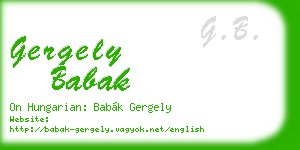 gergely babak business card